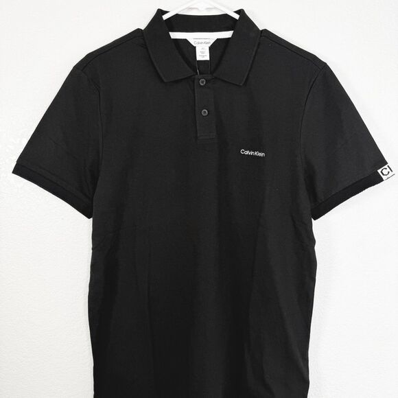NWT Calvin Klein Men's Black Polo 100% Cotton - XL MSRP $79 - Picture 4 of 9